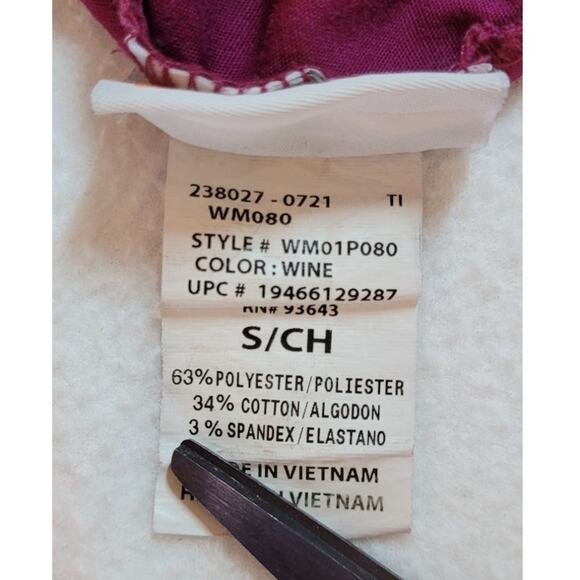 Scubstar Scrubs Unisex Pants Lot Sz S WM080 Wine Indigo Elastic Drawstring Front - Picture 10 of 11